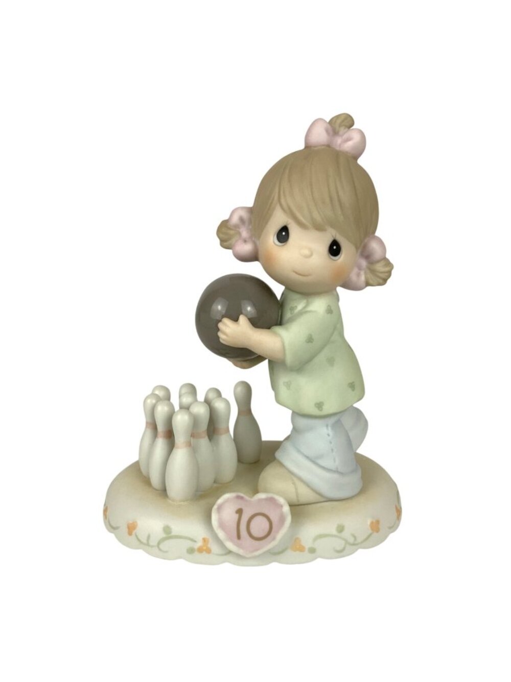 Precious Moments Growing In Grace Age 10 Figurine Bowling Girl 2001 Collectible